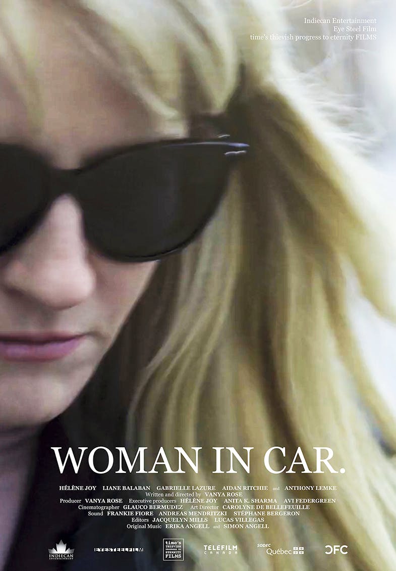 Woman in Car Poster